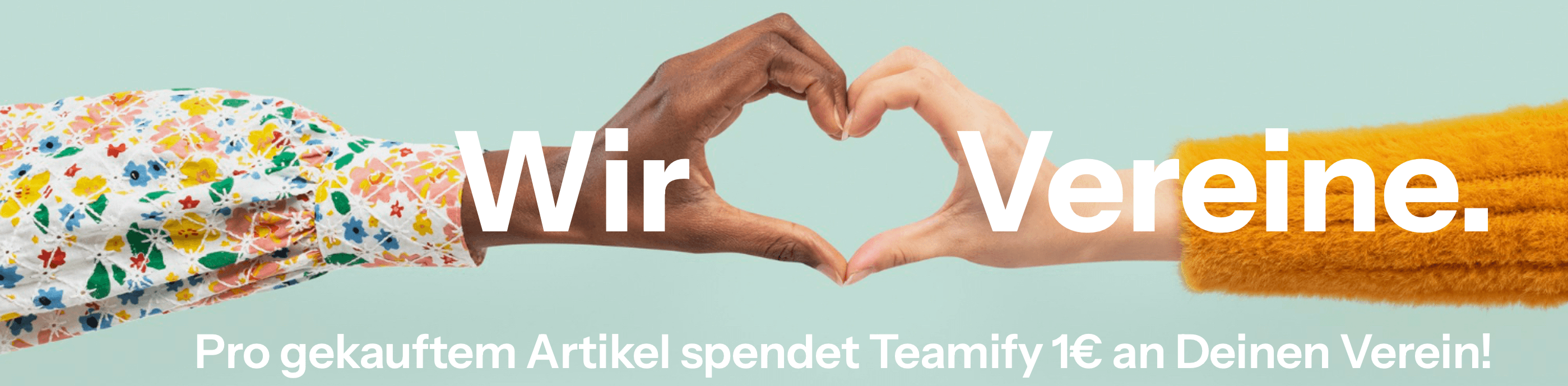 Wir lieben Vereine. Pro gekauftem Artikel spendet Teamify 1€ an Deinen Verein!